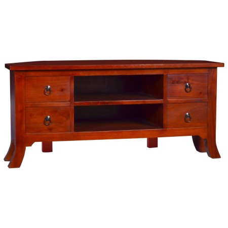 Classic brown TV cabinet solid mahogany wood 100x40x45 cm by , TV Furniture - Ref: Foro24-288868, Price: 217,99 €, Discount: %