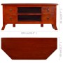 Klassischer brauner TV-Schrank aus massivem Mahagoniholz, 100 x 40 x 45 cm von , TV-Möbel - Ref: Foro24-288868, Preis: 216,31...