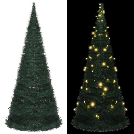 Vorbeleuchteter Pop-up-Weihnachtsbaum mit grünen Lichtern, 210 cm von , Weihnachtsbäume - Ref: Foro24-320996, Preis: 97,50 €,...