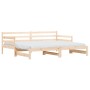 Trundle sofa bed solid pine wood 90x200 cm by , Beds and slatted bases - Ref: Foro24-836147, Price: 152,71 €, Discount: %