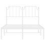 Metal bed frame with white headboard 120x200 cm by , Beds and slatted bases - Ref: Foro24-373934, Price: 88,99 €, Discount: %