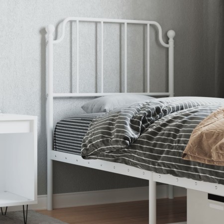 Cabecero de metal blanco 75 cm de , Cabeceros y pies de cama - Ref: Foro24-373962, Precio: 20,99 €, Descuento: %