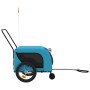 Pet Bicycle Trailer Iron Oxford Cloth Blue Black by , pet strollers - Ref: Foro24-94023, Price: 112,99 €, Discount: %