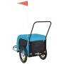 Pet Bicycle Trailer Iron Oxford Cloth Blue Black by , pet strollers - Ref: Foro24-94023, Price: 112,99 €, Discount: %