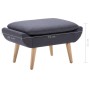 Upholstered fabric footstool 73x43x42 cm dark gray by vidaXL, Ottomans - Ref: Foro24-246989, Price: 103,24 €, Discount: %