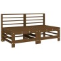 Central garden sofas 2 pcs solid pine wood honey brown by , Modular outdoor sofas - Ref: Foro24-825642, Price: 104,89 €, Disc...