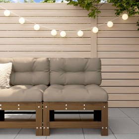 Honey Brown Solid Pine Wood Center Sofa by , Modular outdoor sofas - Ref: Foro24-825614, Price: 57,23 €, Discount: %