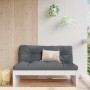 Zentrales Gartensofa aus massivem weißem Kiefernholz 120x80 cm von , Modulare Sofas für den Außenbereich - Ref: Foro24-825745...