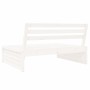 Central garden sofa solid white pine wood 120x80 cm by , Modular outdoor sofas - Ref: Foro24-825745, Price: 120,95 €, Discoun...