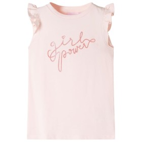 Camiseta infantil de manga volante rosa suave 128 de , Camisetas para niños - Ref: Foro24-11317, Precio: 9,99 €, Descuento: %