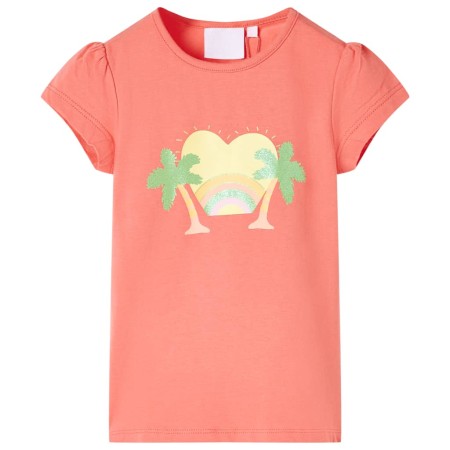 Camiseta infantil color coral 92 de , Camisetas para niños - Ref: Foro24-10429, Precio: 9,99 €, Descuento: %