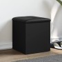 Black engineered wood storage bench 42x42x45 cm by , Benches for halls and storage - Ref: Foro24-835034, Price: 53,54 €, Disc...