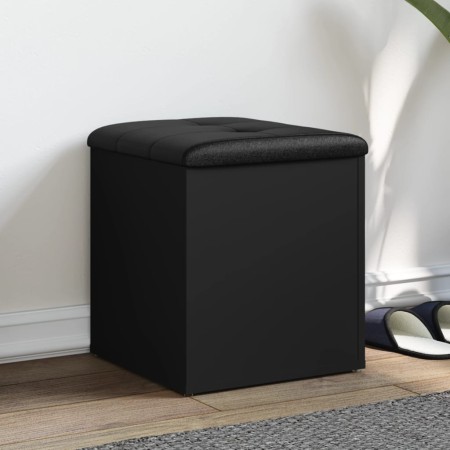 Black engineered wood storage bench 42x42x45 cm by , Benches for halls and storage - Ref: Foro24-835034, Price: 53,54 €, Disc...