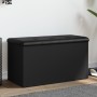 Black engineered wood storage bench 82x42x45 cm by , Benches for halls and storage - Ref: Foro24-835048, Price: 85,31 €, Disc...