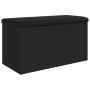 Black engineered wood storage bench 82x42x45 cm by , Benches for halls and storage - Ref: Foro24-835048, Price: 85,31 €, Disc...