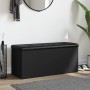 Black engineered wood storage bench 102x42x45 cm by , Benches for halls and storage - Ref: Foro24-835055, Price: 97,56 €, Dis...