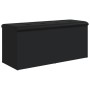 Black engineered wood storage bench 102x42x45 cm by , Benches for halls and storage - Ref: Foro24-835055, Price: 97,56 €, Dis...