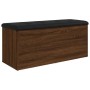 Brown oak engineered wood storage bench 102x42x45cm by , Benches for halls and storage - Ref: Foro24-835060, Price: 108,90 €,...