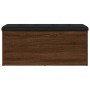 Brown oak engineered wood storage bench 102x42x45cm by , Benches for halls and storage - Ref: Foro24-835060, Price: 108,90 €,...