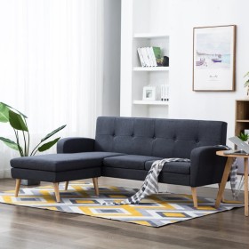 L-förmiges Sofa, gepolstert mit dunkelgrauem Stoff, 186 x 136 x 79 cm von vidaXL, Sofas - Ref: Foro24-246996, Preis: 421,26 €...