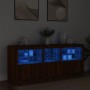 Sideboard mit LED-Leuchten, braune Eiche, 162 x 37 x 67 cm von , Sideboards - Ref: Foro24-3209001, Preis: 198,60 €, Rabatt: %