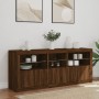 Sideboard mit LED-Leuchten, braune Eiche, 162 x 37 x 67 cm von , Sideboards - Ref: Foro24-3209001, Preis: 198,60 €, Rabatt: %