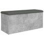 Concrete gray engineered wood storage bench 102x42x45 cm by , Benches for halls and storage - Ref: Foro24-835057, Price: 104,...