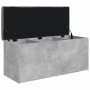 Concrete gray engineered wood storage bench 102x42x45 cm by , Benches for halls and storage - Ref: Foro24-835057, Price: 104,...