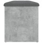 Concrete gray engineered wood storage bench 102x42x45 cm by , Benches for halls and storage - Ref: Foro24-835057, Price: 104,...