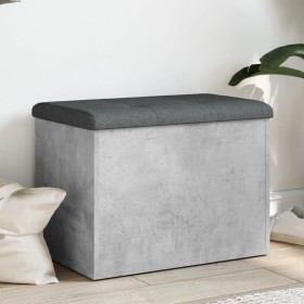 Concrete gray engineering wood storage bench 62x42x45cm by , Benches for halls and storage - Ref: Foro24-835043, Price: 66,36...