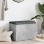 Concrete gray engineering wood storage bench 62x42x45cm by , Benches for halls and storage - Ref: Foro24-835043, Price: 66,36...