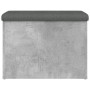 Concrete gray engineering wood storage bench 62x42x45cm by , Benches for halls and storage - Ref: Foro24-835043, Price: 66,36...