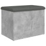 Concrete gray engineering wood storage bench 62x42x45cm by , Benches for halls and storage - Ref: Foro24-835043, Price: 66,36...