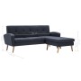 L-shaped sofa upholstered in dark gray fabric 186x136x79 cm by vidaXL, Sofas - Ref: Foro24-246996, Price: 421,26 €, Discount: %