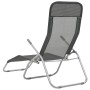 Folding sun loungers 2 units anthracite gray textilene by vidaXL, Loungers - Ref: Foro24-44340, Price: 105,10 €, Discount: %