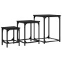 Stapelbare Couchtische, 3 Stück, schwarzes Holzwerkstoff von , Couchtisch - Ref: Foro24-838923, Preis: 39,52 €, Rabatt: %