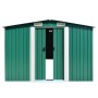 Metal garden shed in green, 257x580x181 cm by vidaXL, Sheds - Ref: Foro24-143352, Price: 756,99 €, Discount: %