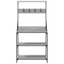 Kitchen shelving with hooks Sonoma gray engineered wood by , Kitchen utensil containers - Ref: Foro24-838961, Price: 74,86 €,...