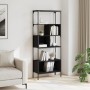 Bookcase with 5 shelves black engineered wood 76x33x188.5 cm by , Bookcases and shelves - Ref: Foro24-839003, Price: 118,33 €...