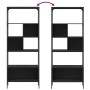 Bookcase with 5 shelves black engineered wood 76x33x188.5 cm by , Bookcases and shelves - Ref: Foro24-839003, Price: 118,33 €...