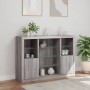 Sideboard with LED Light 3 Pieces Sonoma Gray Engineered Wood by , Sideboards - Ref: Foro24-3209133, Price: 196,01 €, Discoun...