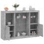 Sideboard with LED light 3 pieces concrete gray engineered wood by , Sideboards - Ref: Foro24-3209131, Price: 192,24 €, Disco...