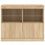 Sideboard mit LED-Leuchten Sonoma-Eiche 81x37x67 cm von , Sideboards - Ref: Foro24-836660, Preis: 80,95 €, Rabatt: %