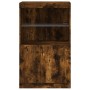 Sideboard with LED lights smoked oak 60.5x37x100 cm by , Sideboards - Ref: Foro24-836669, Price: 83,66 €, Discount: %