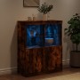 Sideboard mit LED-Leuchten, geräucherte Eiche, 81 x 37 x 100 cm von , Sideboards - Ref: Foro24-836676, Preis: 114,99 €, Rabat...