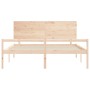 Cama de matrimonio para personas mayores cabecero madera maciza de , Camas y somieres - Ref: Foro24-3195496, Precio: 185,41 €...