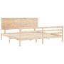 Estructura de cama de matrimonio con cabecero madera maciza de , Camas y somieres - Ref: Foro24-3195236, Precio: 169,74 €, De...