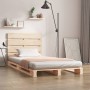 Estructura de cama individual madera maciza de pino 90x190 cm de , Camas y somieres - Ref: Foro24-3190495, Precio: 129,19 €, ...