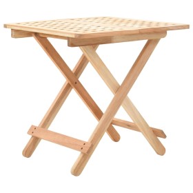 Folding side table in solid walnut wood 50x50x49 cm by vidaXL, Side tables - Ref: Foro24-247105, Price: 60,51 €, Discount: %