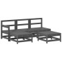 Gartensofa-Set 5-teilig aus massivem grauem Kiefernholz von , Gartensets - Ref: Foro24-3186531, Preis: 319,86 €, Rabatt: %